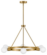 Lark Orla 36" Medium Single Tier Chandelier, Lacquered Brass