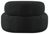 Venti Black Boucle Fabric Upholstered Set, Black, Chair