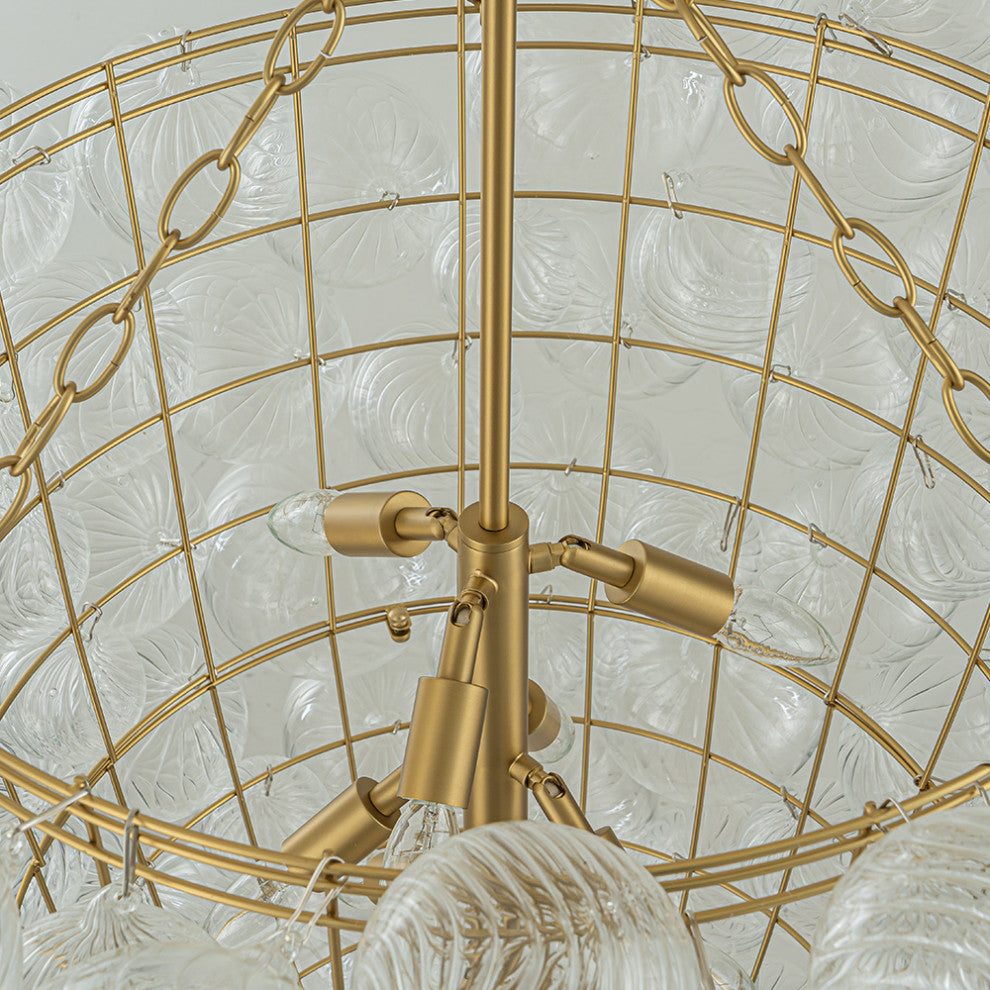 12-Light Modern Cluster Glass Bubble Chandelier