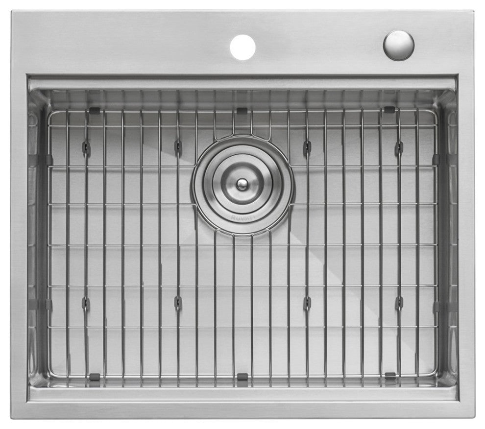 25-inch inch Workstation Drop-in 16 Gauge Stainless Steel Ledge Sink - RVH8023