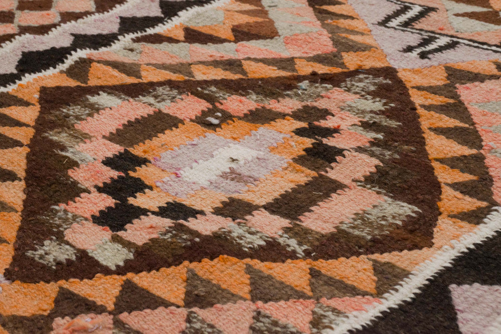 Vintage Turkish Kilim Runner 3' x 10' 2", 36 in. x 122 in.