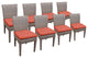 8 Oasis Armless Dining Chairs