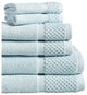 Diplomat 6-Piece 100% Cotton Bath Towel Set, Spa Blue