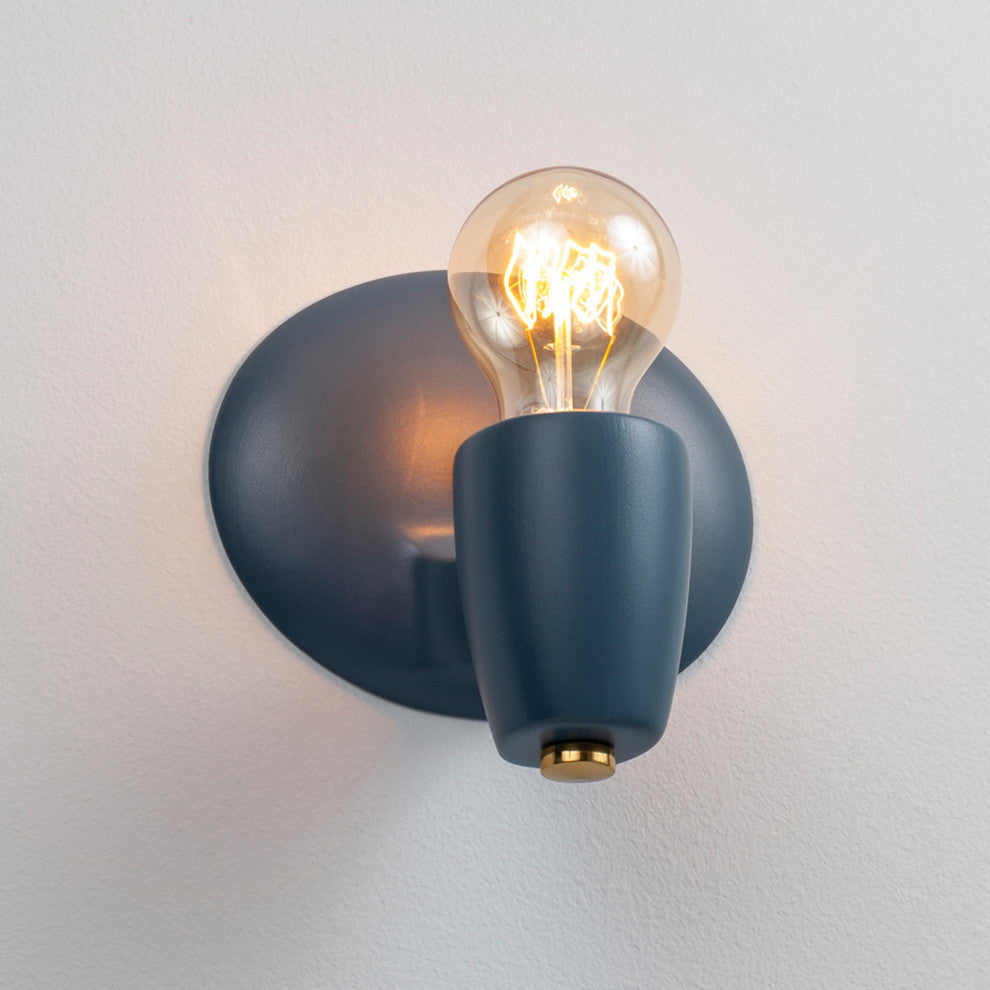 Ovalesque Wall Sconce, Midnight Sky, Polished Brass