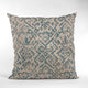 Plutus Blue Artistic Plaid Luxury Throw Pillow, 20"x20"