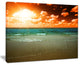 "Dramatic Sky Over Tropical Sea Beach" Seashore Canvas Wall Art, 40"x30"