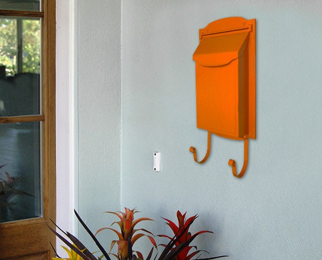 Mid Modern Asbury Vertical Mailbox, Orange