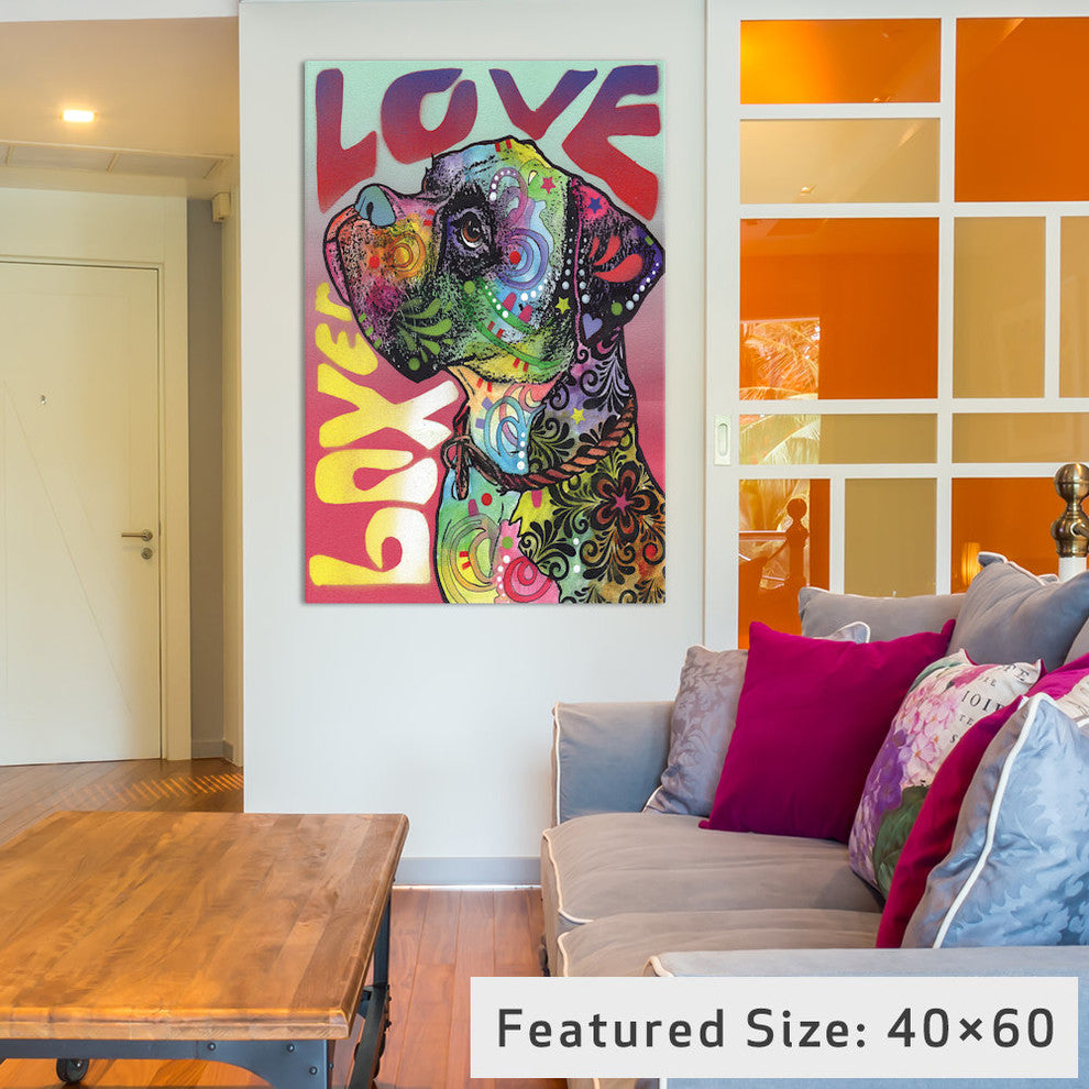 "Boxer Love" by Dean Russo, 40x26x1.5"