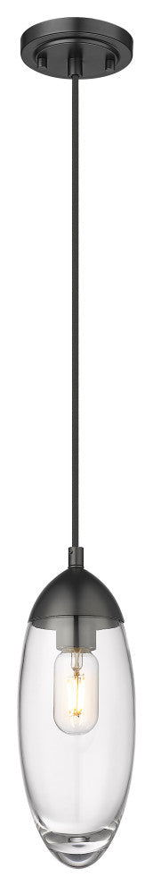 Zlite 651P-MB 1-Light Pendant, Clear