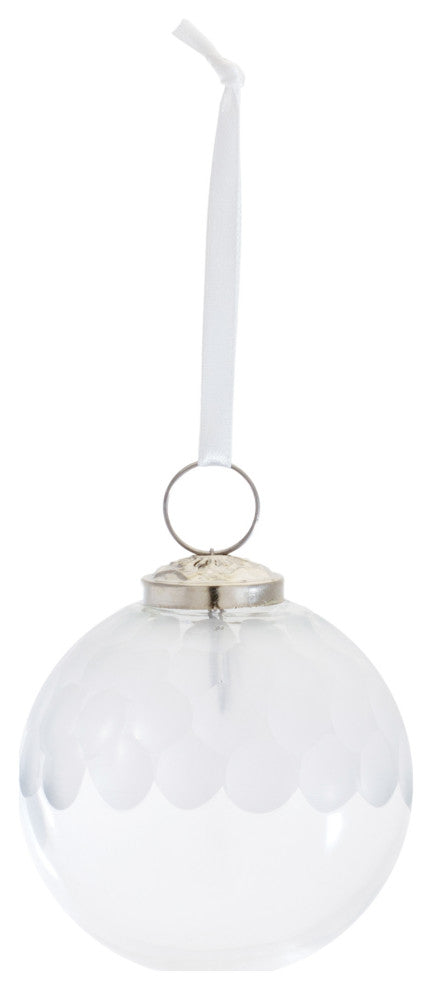 Clear Glass Ball Ornament, Set of 6