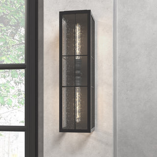 2 Light 6 in. Powder Coated Black Outdoor