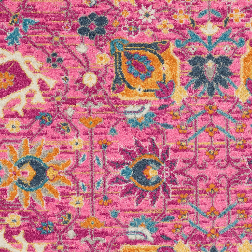 Nourison Passion 8' x Round Fuchsia Bohemian Indoor Area Rug