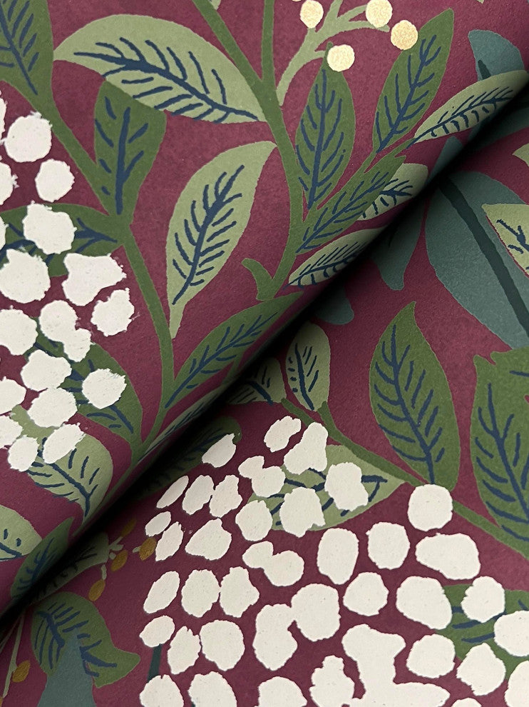 Highgrove Burgundy Wallpaper