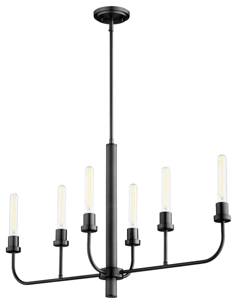 Sheridan Soft Contemporary Chandelier in Matte Black
