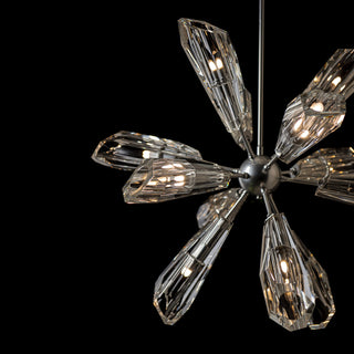 Luma 12-Light Starburst Pendant - Sterling - Crystal