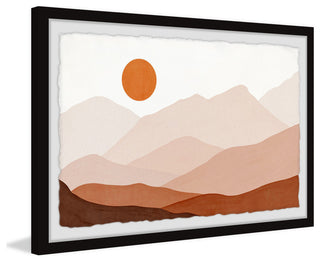 "Connected Mountains" Framed Painting Print, 45x30