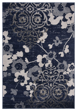 Safavieh Adirondack Adr114N Moroccan Rug, Navy/Silver, 4'0"x6'0"