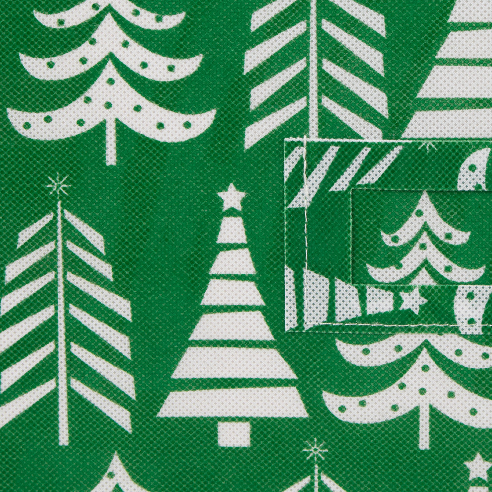DII Triple Christmas Tree Print Ornament Storage, Large