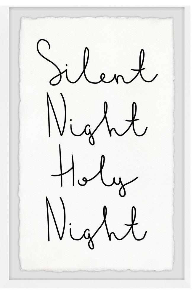 "Silent and Holy Night" Framed Painting Print, 20x30