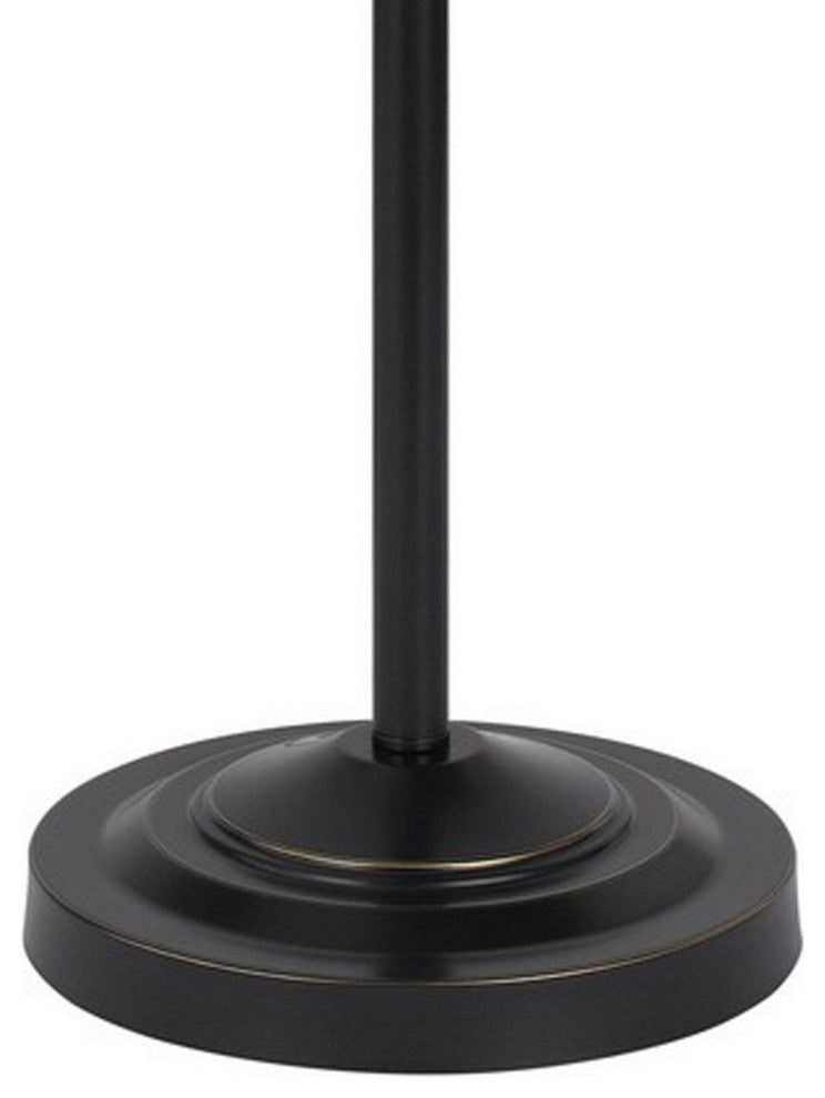 Benzara BM282164 63" Floor Lamp, Adjustable Shade, Metal Base, Dark Bronze