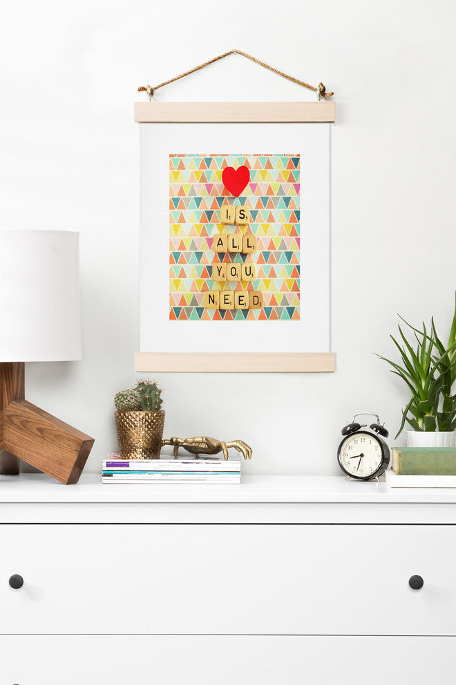 Deny Designs Happee Monkee Love Is All You Need Art Print