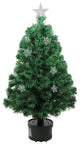 4' Pre-Lit Fiber Optic Artificial Christmas Tree with Stars