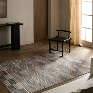 Label J Rhenium GLM04 Abstract Gray Area Rug, 4'3"x5'11"