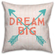 Dream Big 18x18 Throw Pillow