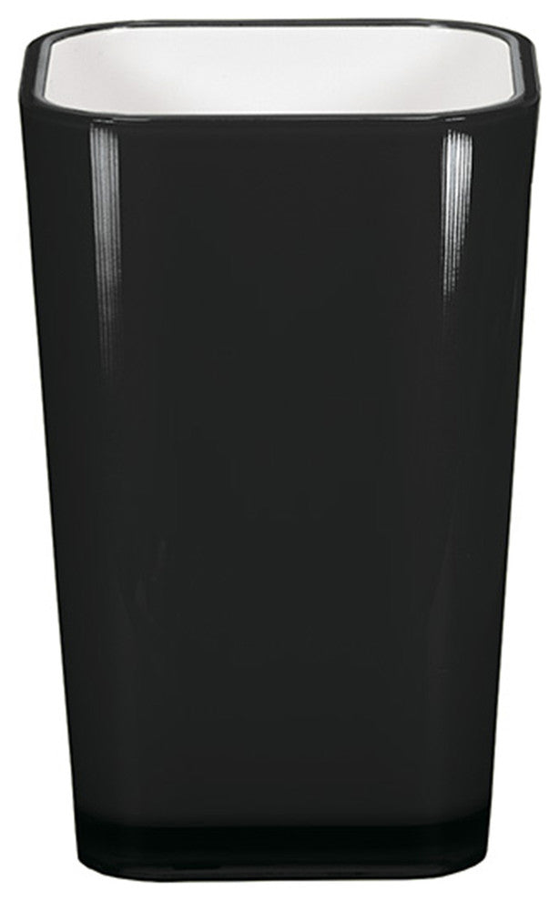 Flared Modern Bathroom Accessories, Easy, Black, Tumbler