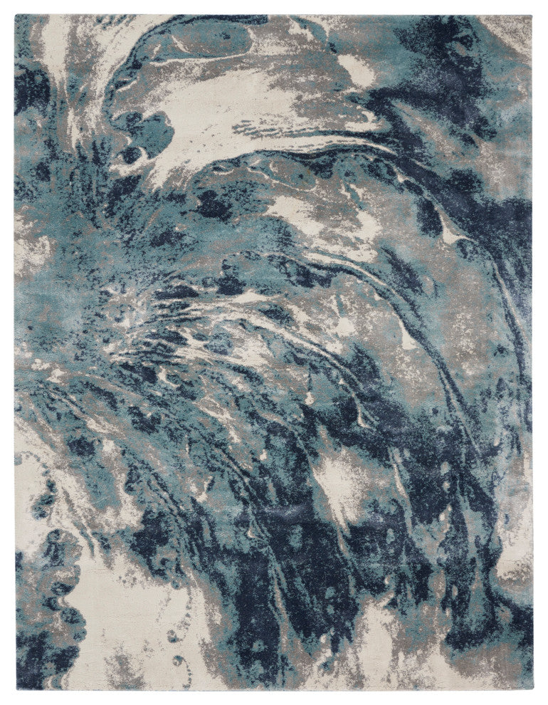 Nourison American Manor 9' x 12' Blue/Ivory Abstract Indoor Rug