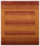 HAND KNOTTED LOOM SILK ECO-FRIENDLY RUGS-8'x10',Rectangle,Orange,Contemporary