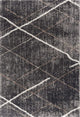7"x9" Gray Modern Distressed Lines Area Rug