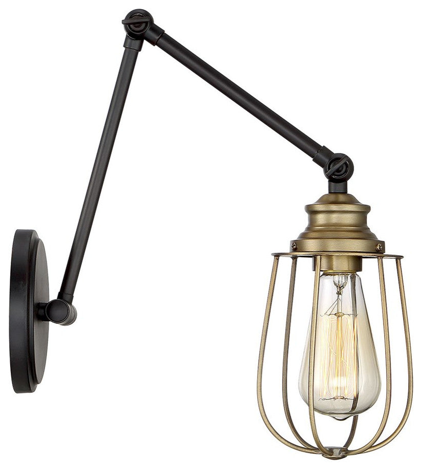 Savoy House Meridian 1 Light Wall Sconce English Rubbed Bronze