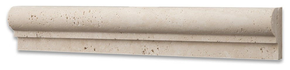 Ivory Travertine Honed OG-1 Chair Rail Molding Trim