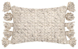 Surya Narvik Gray Pillow Shell With Down Insert 13"H X 20"W