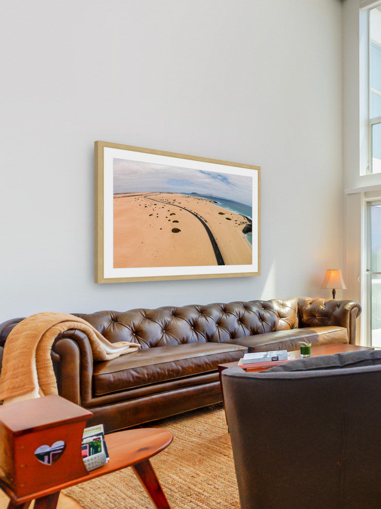 "Beach Highway" Framed Print by Karolis Janulis