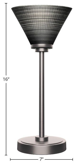 Luna 1-Light Table Lamp, Graphite/Black Matrix