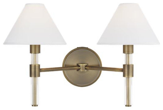 Generation Lighting, LV1032TWB, 2-Light Vanity, Time Worn Brass