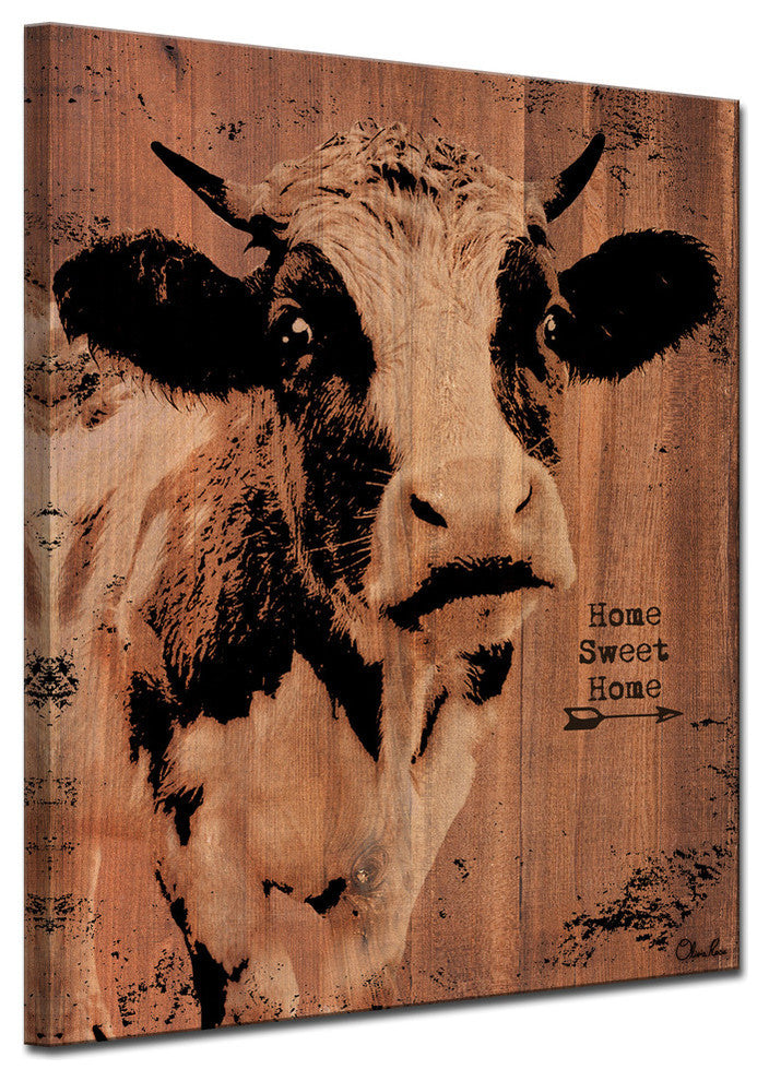 Ready2HangArt Farmhouse 'Cow' Wrapped Canvas Animal Wall Art, 16"x20"