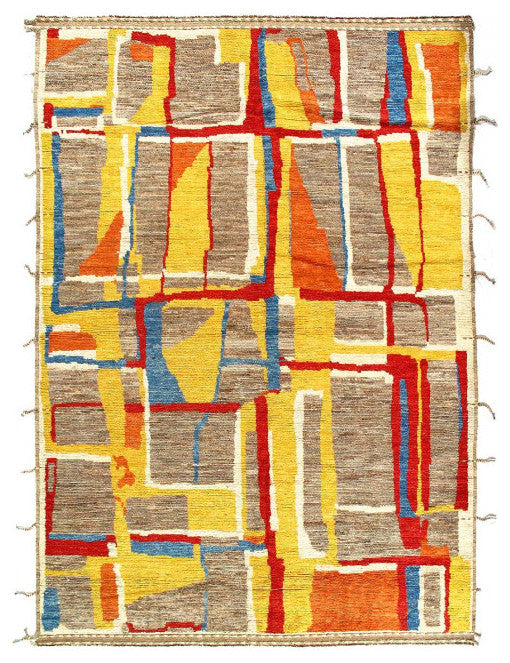 Multi Color Fine Hand Knotted Moroccan 9'5"x14'