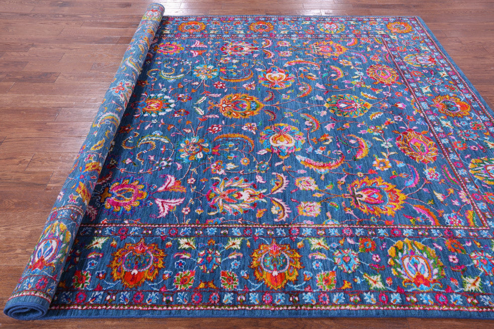 8' 2" X 10' 1" Wool & Silk Persian Hand Knotted Rug - Q14919