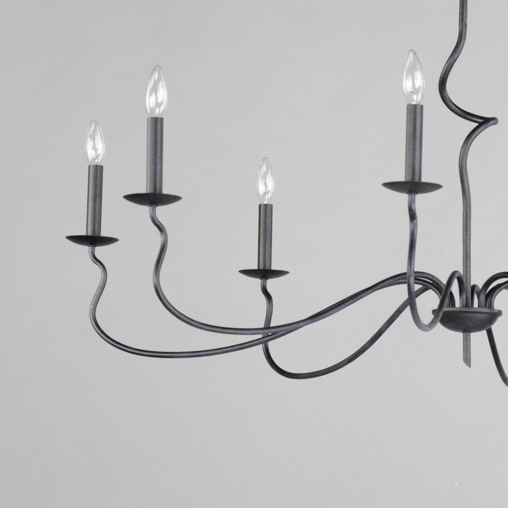 Maxim 27708 Padrona 8 Light 49"W Candle Style Chandelier - Black Oxide