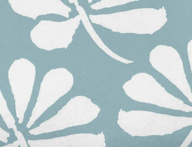 Ingrid, Floral Print Bath Towel, Aqua
