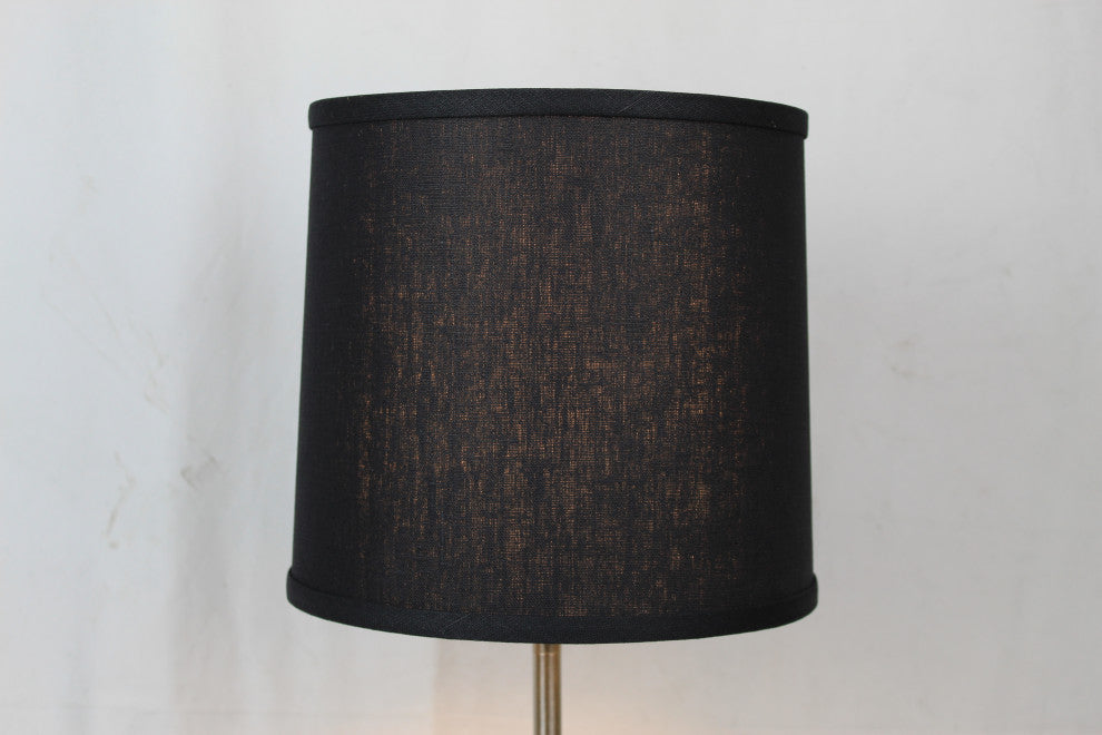 Fenchel Shades 10"x11"x10" Spider Attachment Empire Lamp Shade, Linen Black