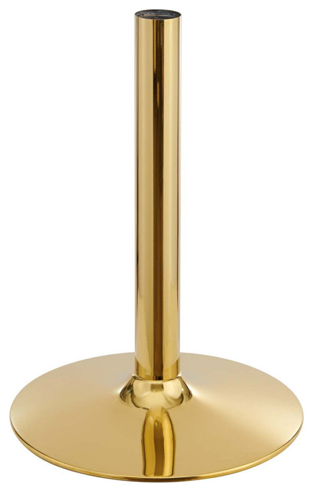 Verne 35" Artificial Marble Dining Table Gold Black