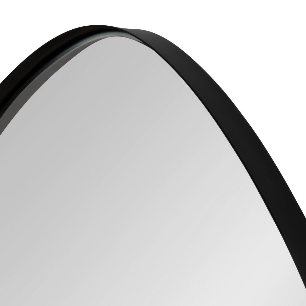 Rollo Framed Triangle Mirror, Black 24x24