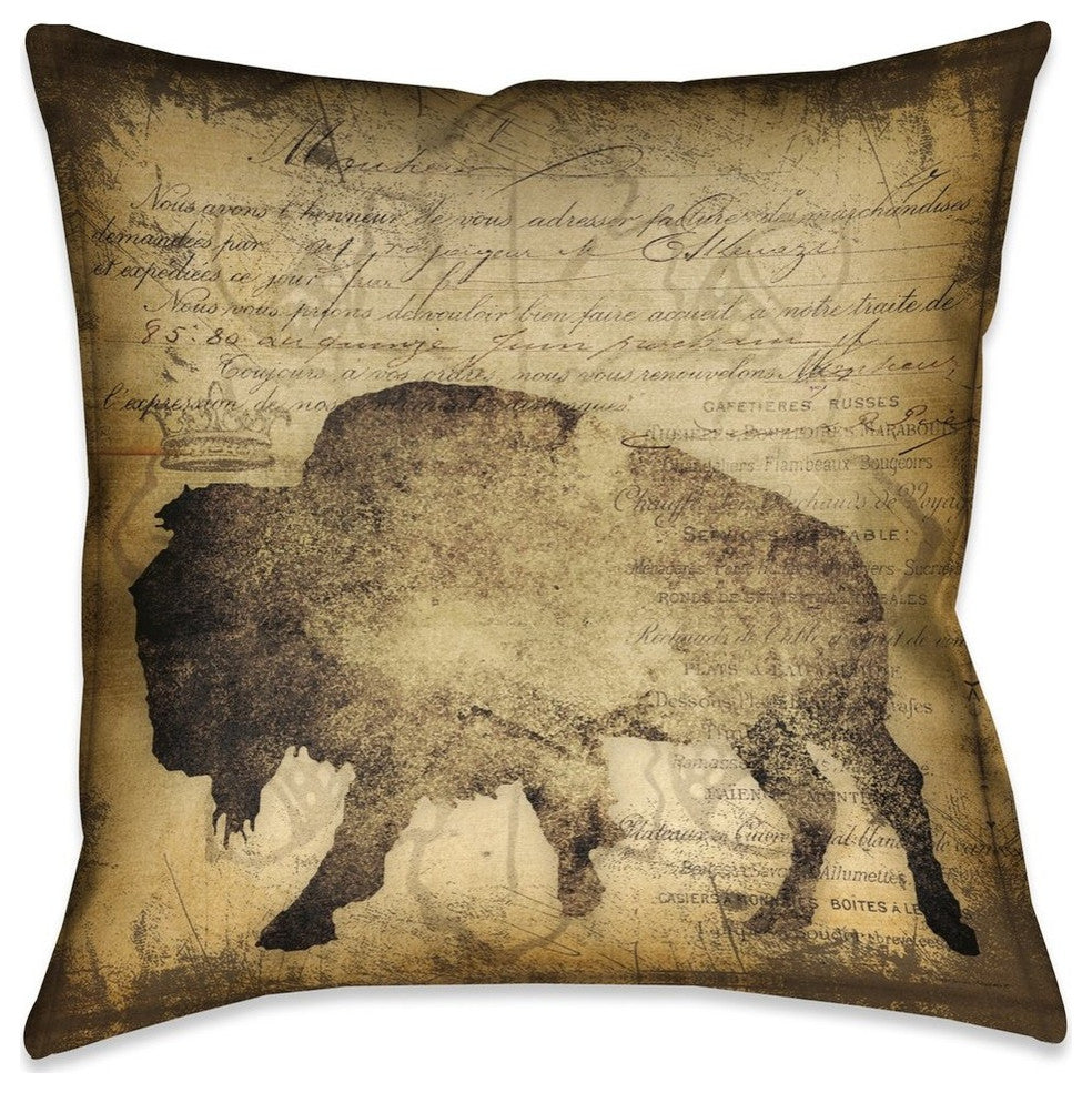 Laural Home Buffalo 18" X 18" Indoor Decorative Pillow