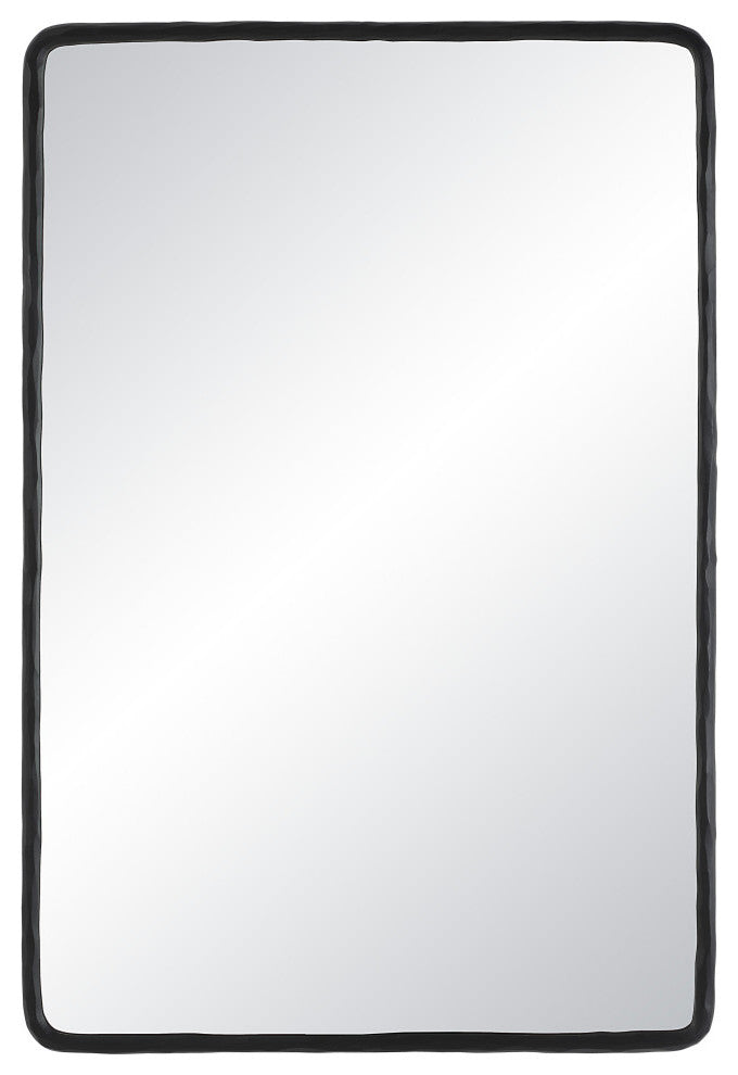 Jorah 36" Tall Rectangle Wall Mirror, Black
