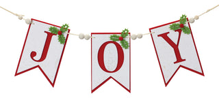 Joy Holiday Banner Garland 21"L