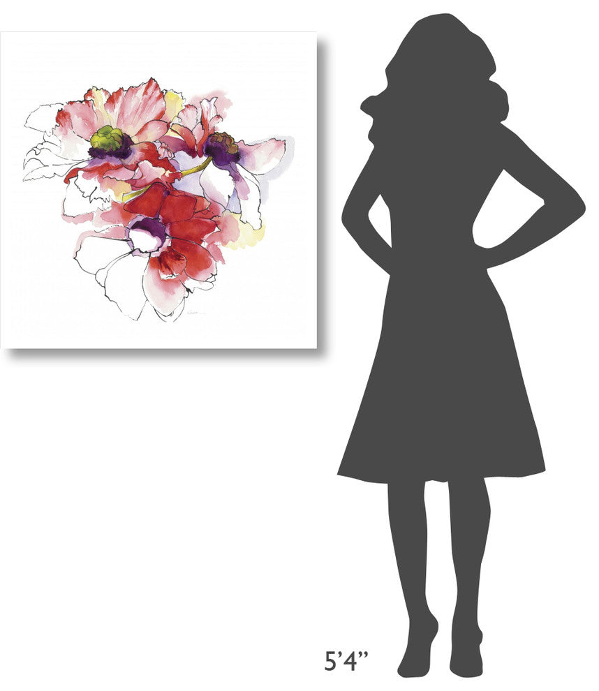 "Mistral Trio II White Square" Digital Paper Print by Shirley Novak, 32"x32"